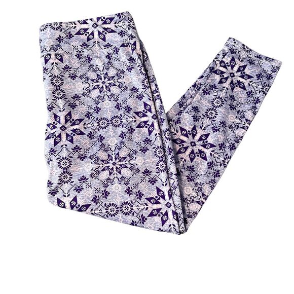 Cuddl Duds ClimateRight Pajama Pants Size XL Purple Fair Isle Soft Cozy Scandi - Picture 1 of 10